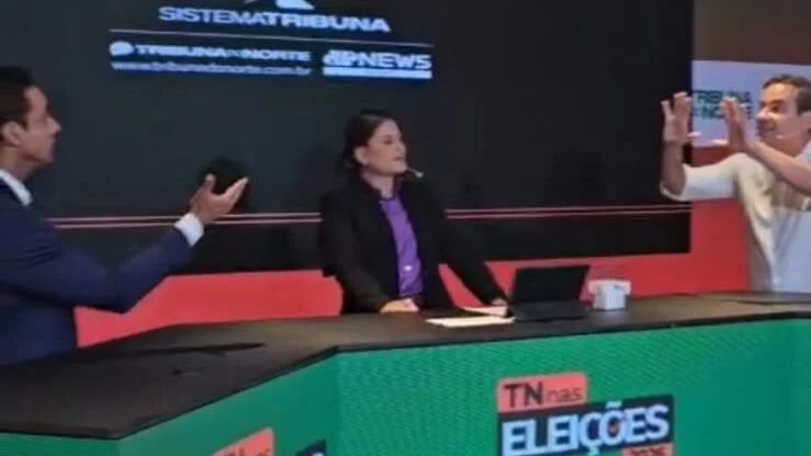 VIDEO - Allyson e Cadu de Lula batem boca durante intervalo de debate no RN