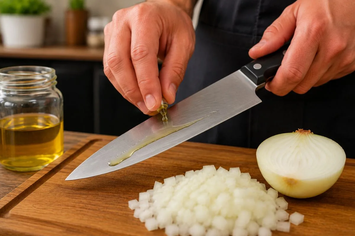 Por que colocar óleo na faca: o truque de chefs que poucos conhecem