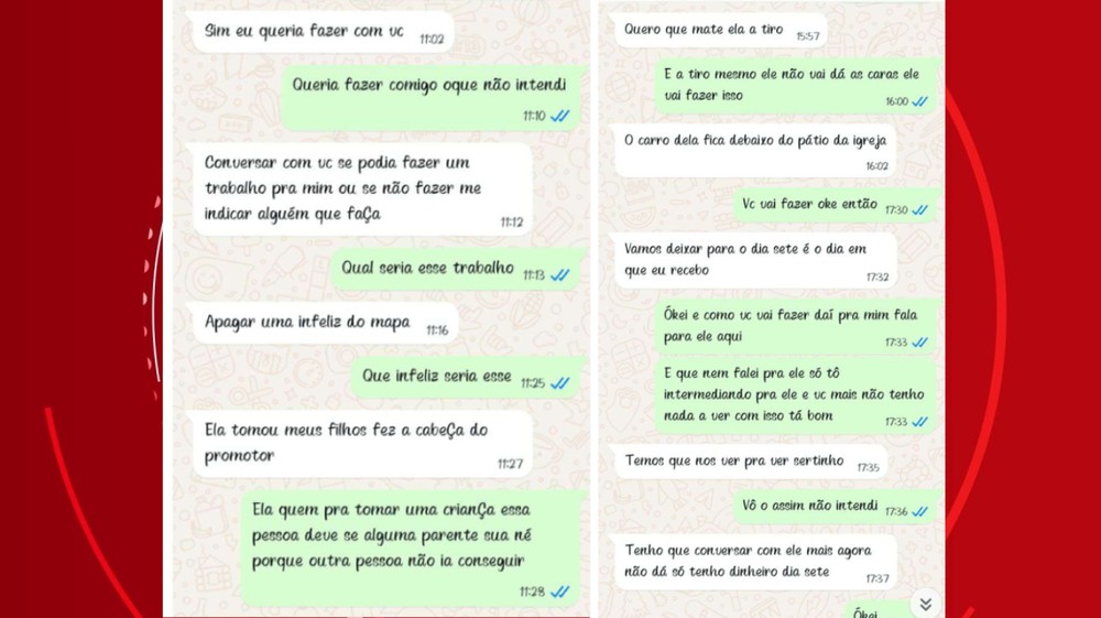 Mãe encomenda ass4ssinato e filho denuncia: veja os prints da negociação